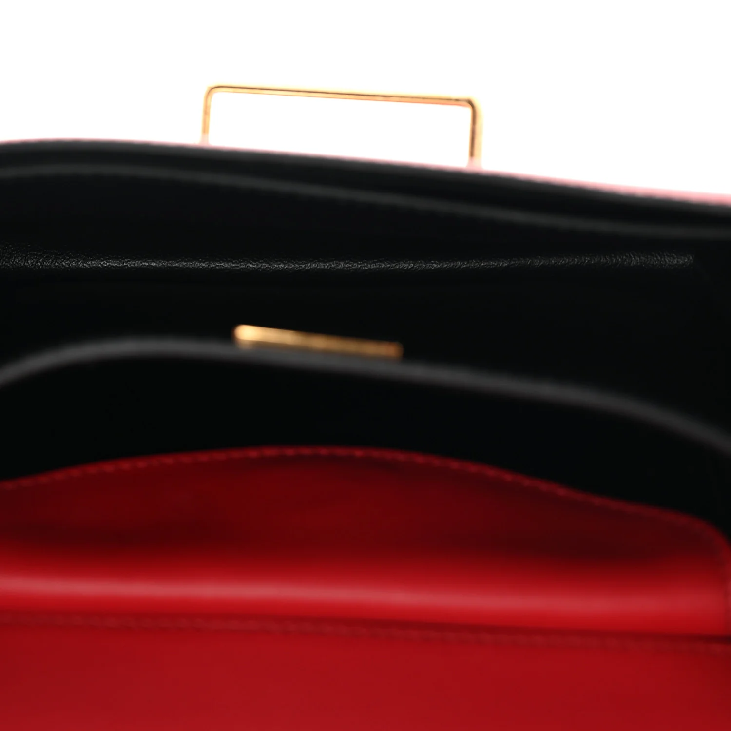 City Calfskin Saffiano Cahier Bag Fuoco Black