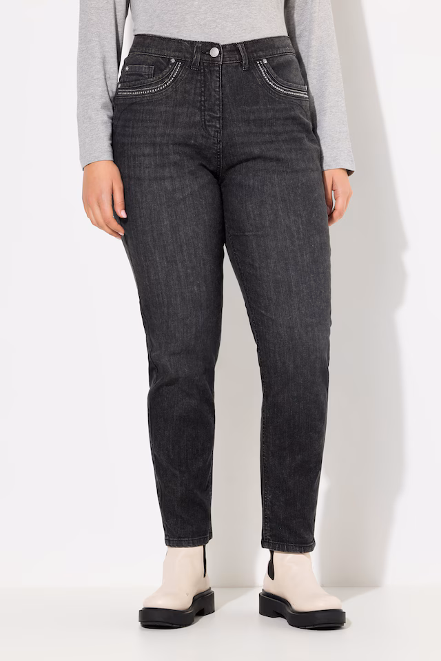 Rivet Detail Mom Jeans