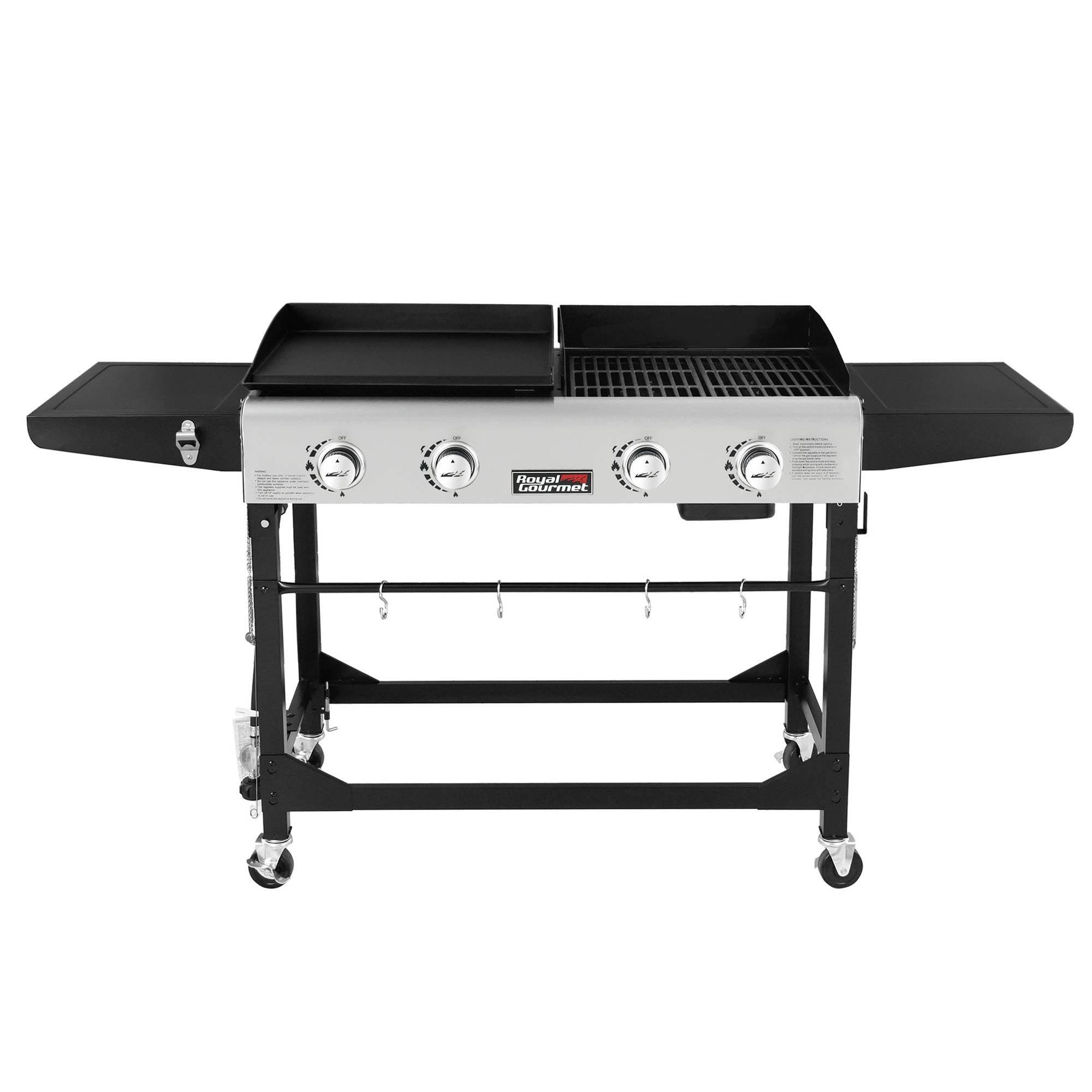 4-Burner Portable GAS Grill and Griddle Combo | Royal Gourmet