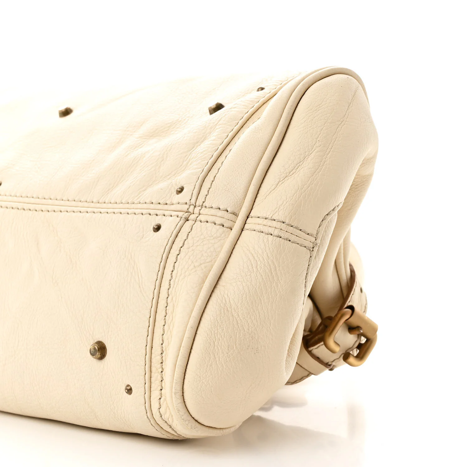 Calfskin Medium Paddington Satchel Ivory
