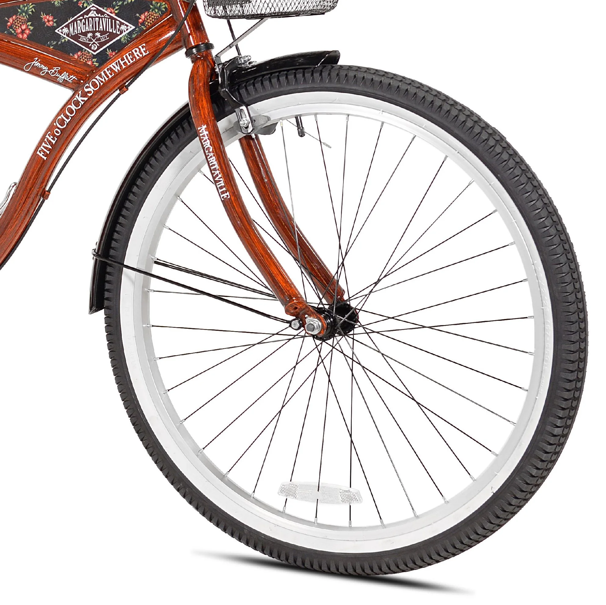 26" Men's Cruiser Bike, Wood Grain Color Image 5