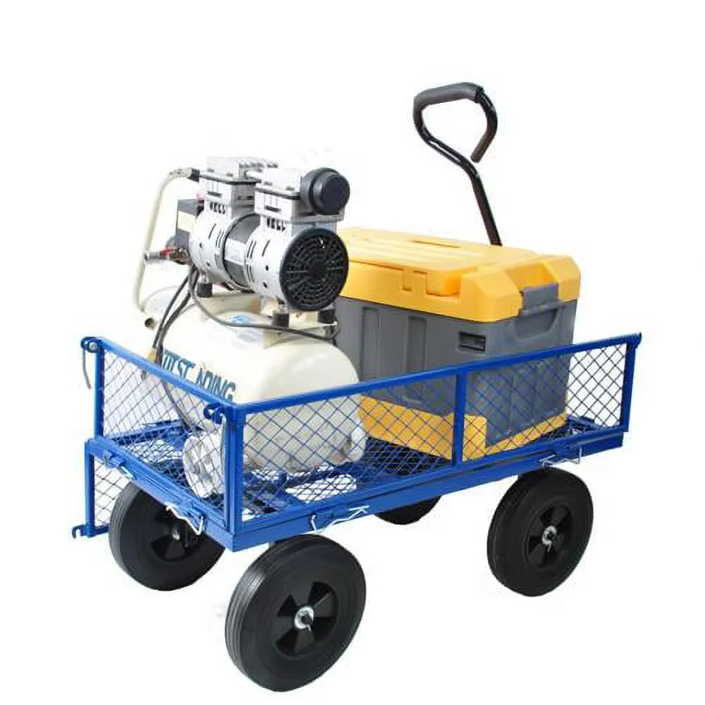 UBesGoo Garden Wagon Tool Cart Wagon Heavy-Duty Beach Lawn Yard Landscape Blue