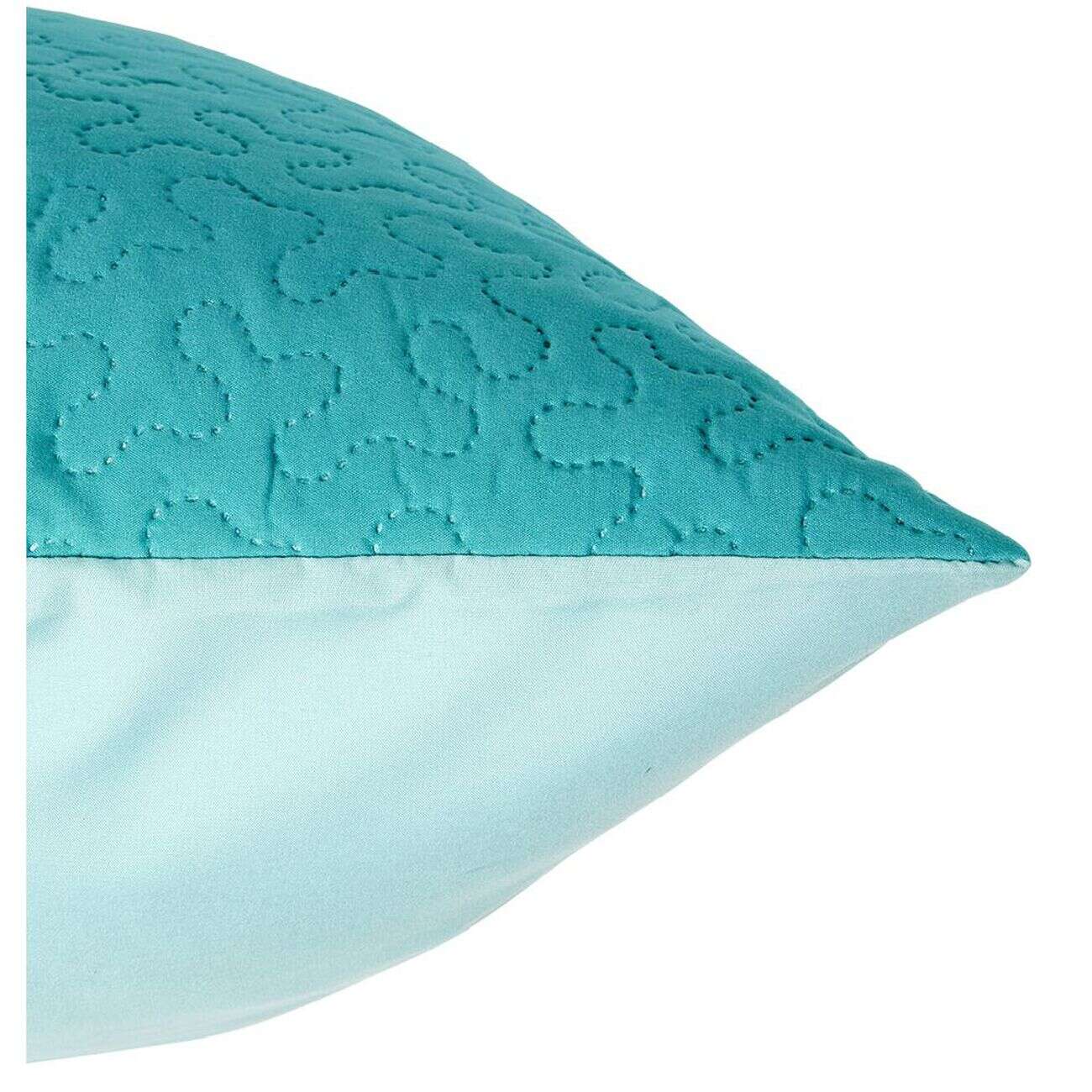 Taie d'oreiller matelassée réversible unie/imprimée finition droite x2