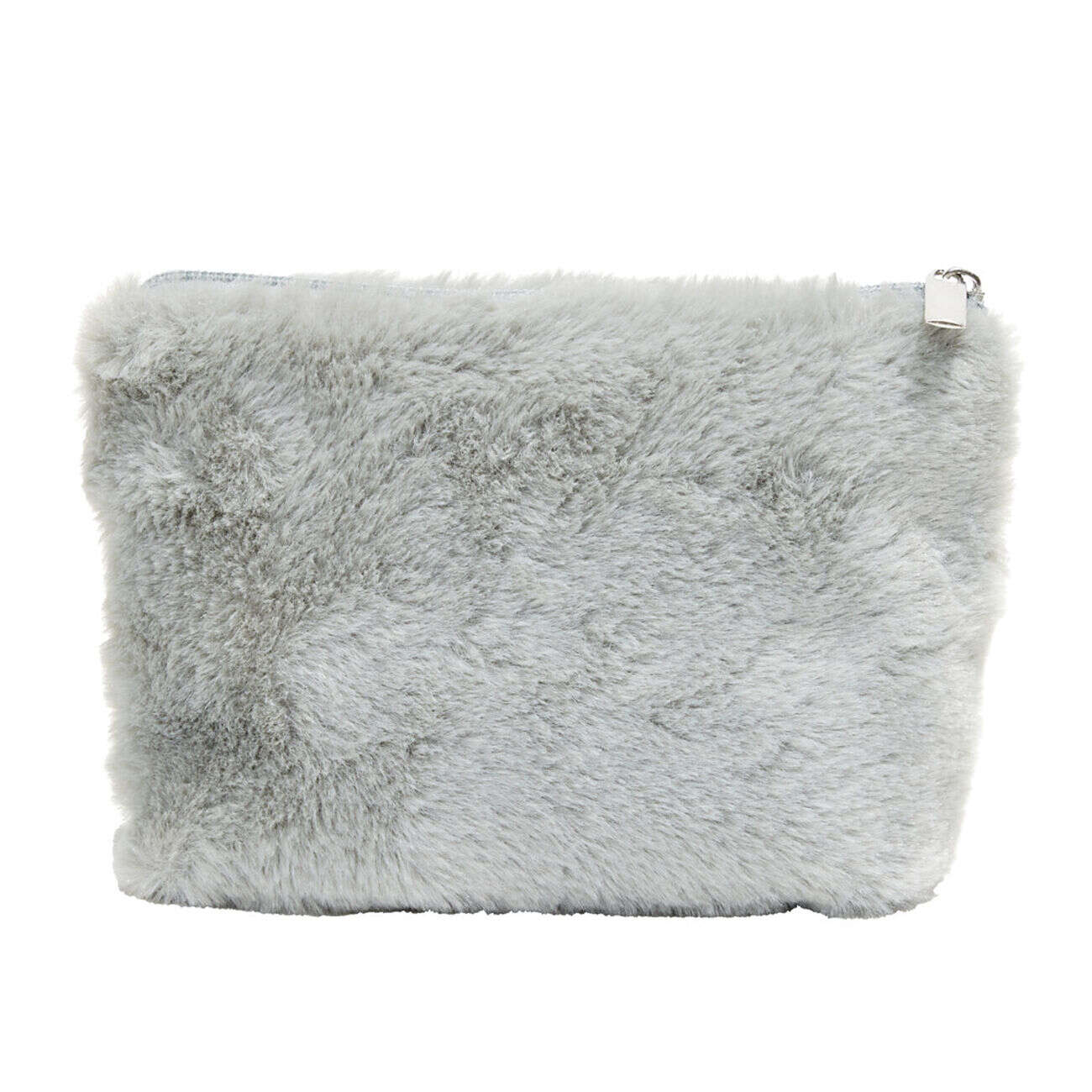 Trousse à maquillage toucher doux 14x20cm - 2 modèles rose ou gris