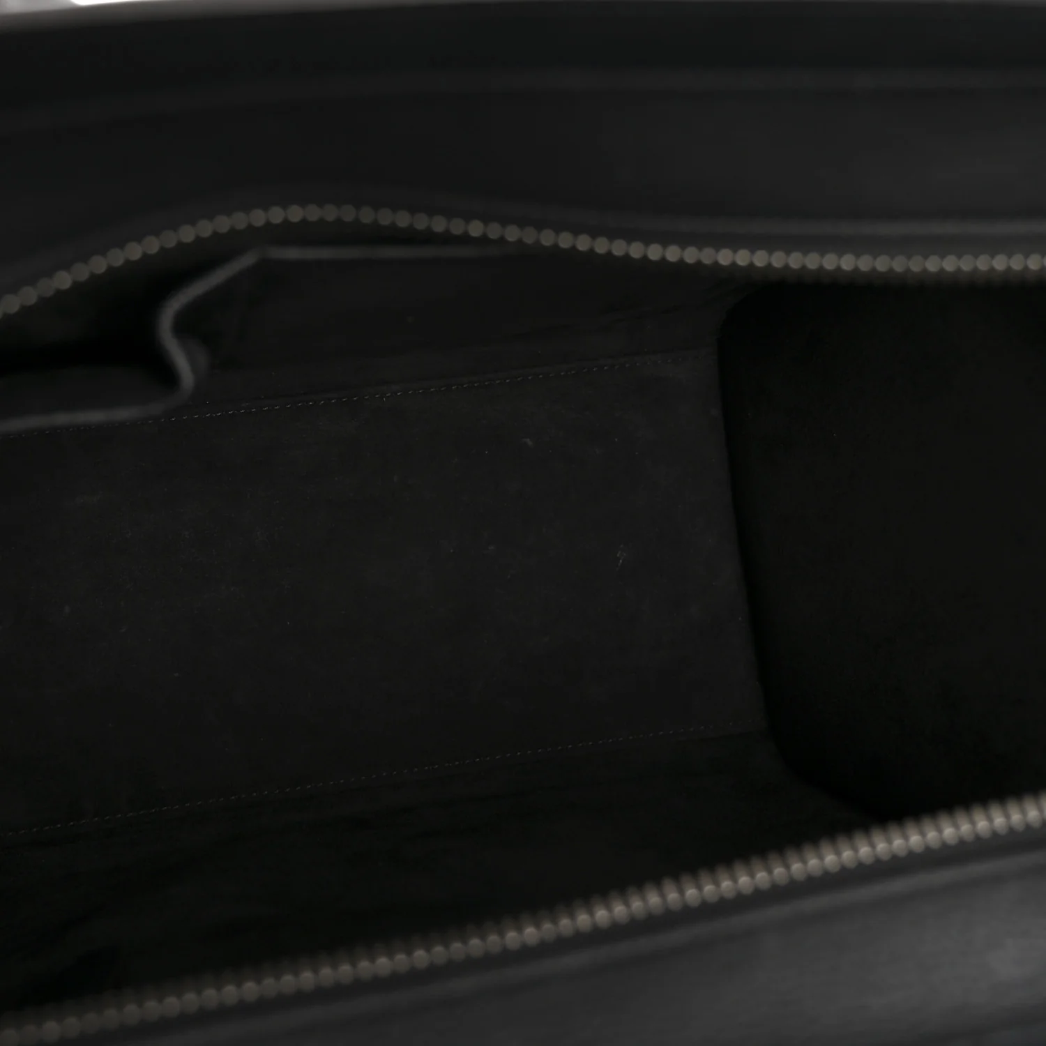 Drummed Calfskin Micro Luggage Black