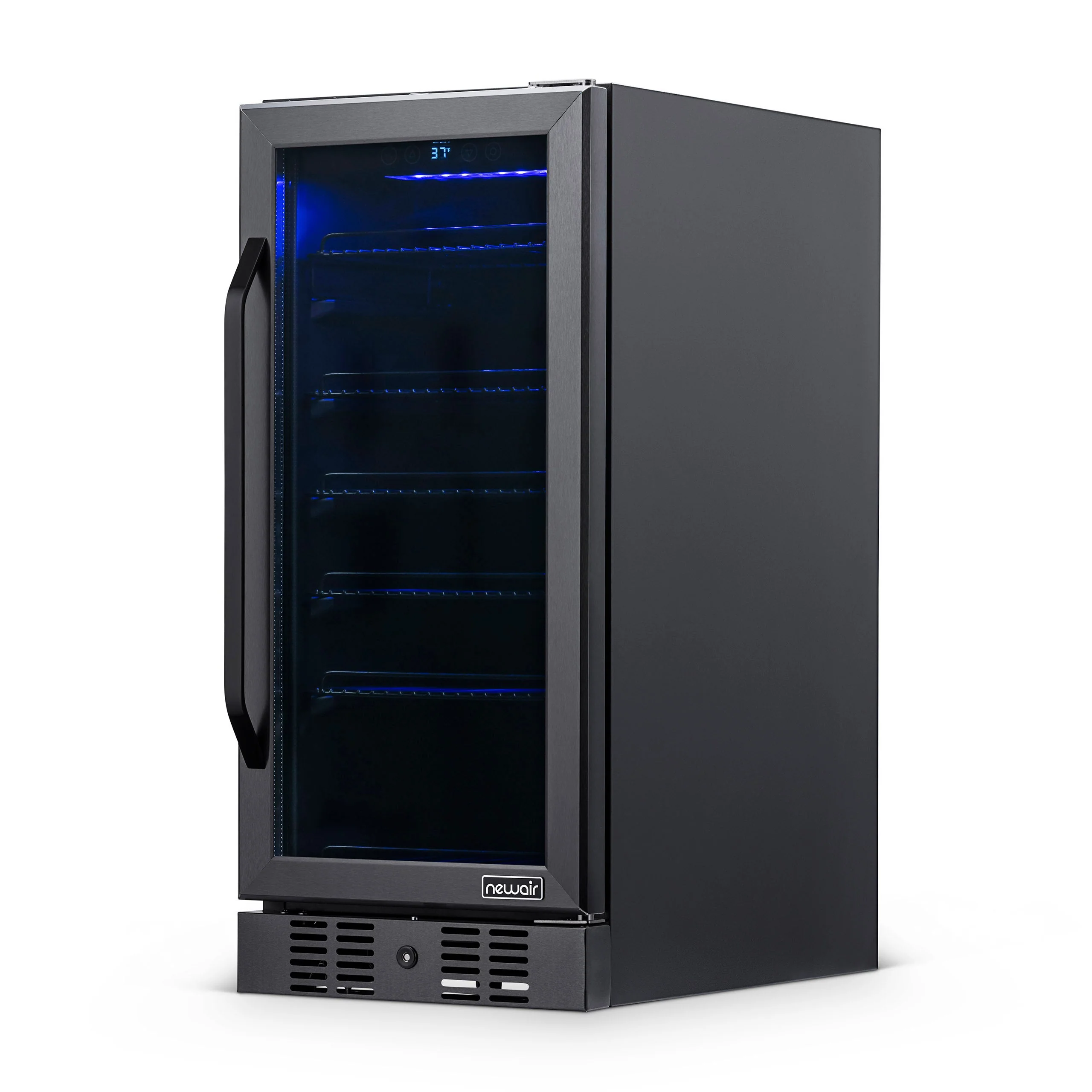 Newair 96-Can Built-In Black Beverage Fridge - 15