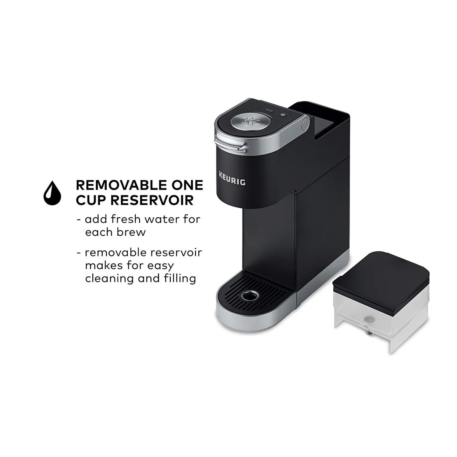K-Mini Plus Single Serve Coffee Maker with K-Cup Pod (Black)(13.52" x 5.79" x 14.76") - Image 5