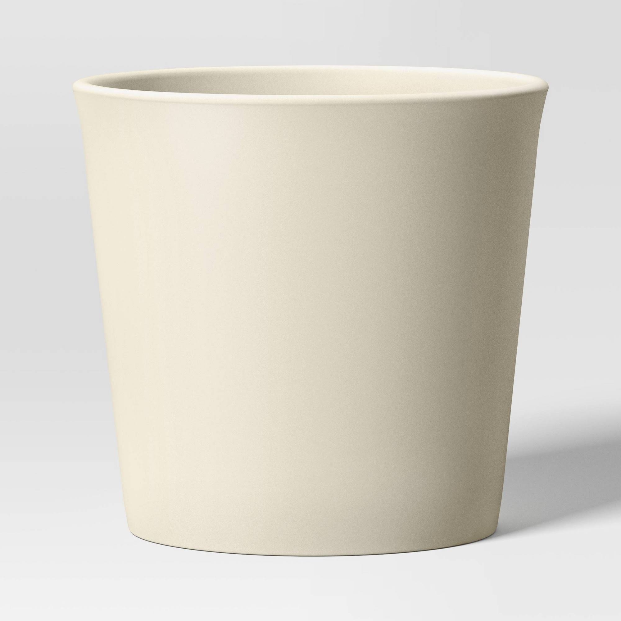 Aesthetic Plastic Indoor Outdoor Planter Pot Sour Cream 10.6
