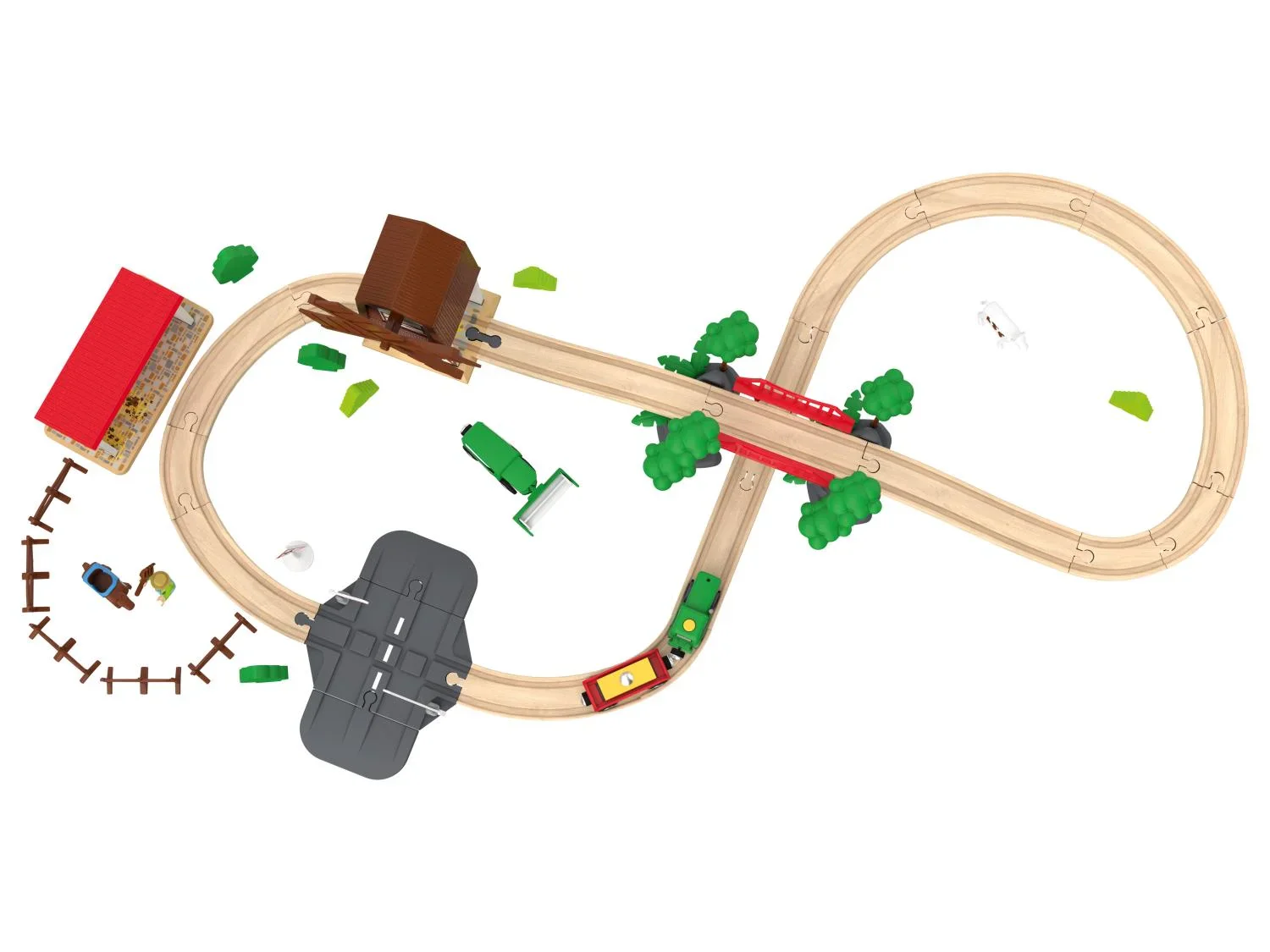 Playtive Set de chemin de fer en bois