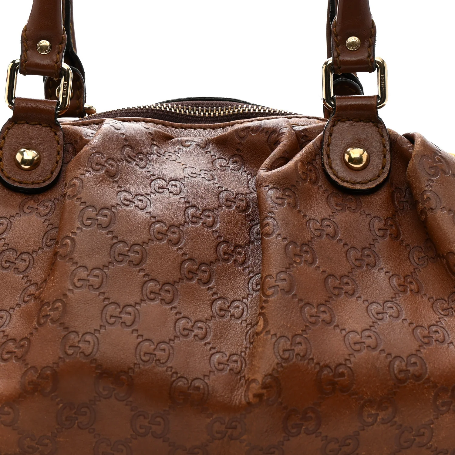 Guccissima Medium Sukey Tote Brown