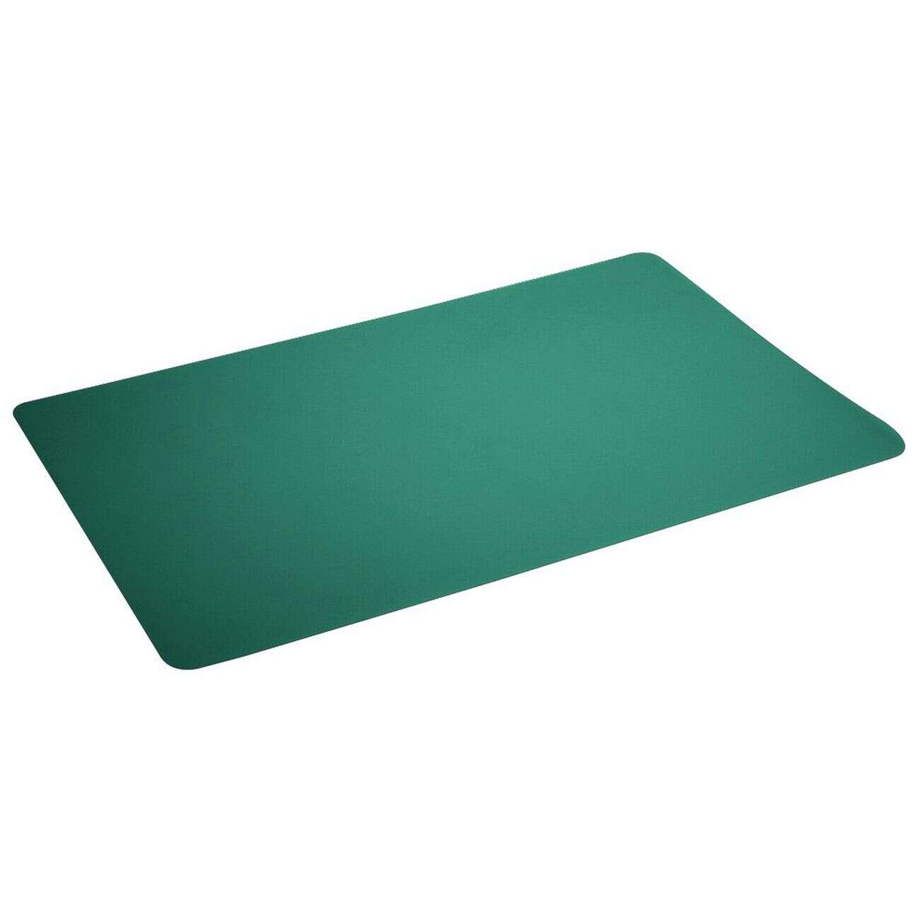 Set de table rectangulaire plastique vert foncé uni