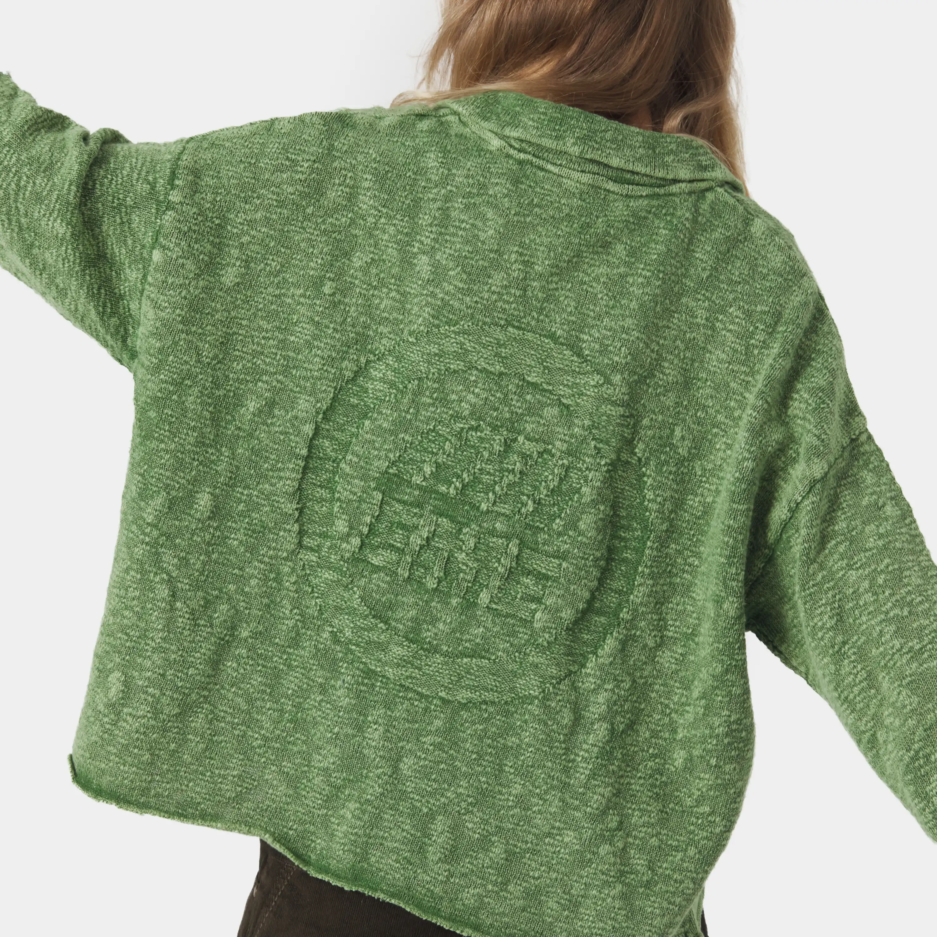 Kiff Bottle Distressed Knit Polo