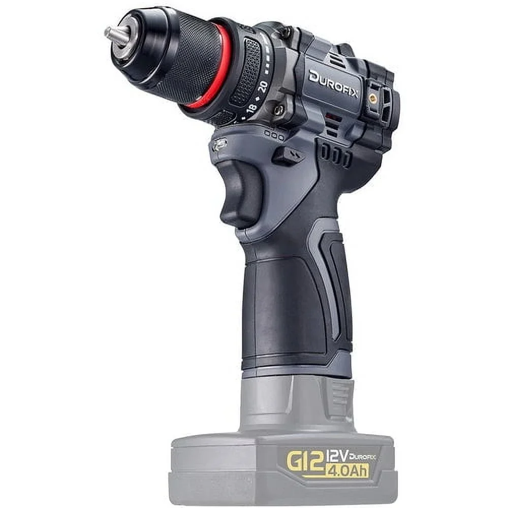 Durofix G12 Series RK12136-2-K2 12V Cordless 3/8 Hammer Drill Power Tool Combo Kit with 3 Inch Compact Cut Off Tool, Reciprocating Saw, 1 Battery & Charger