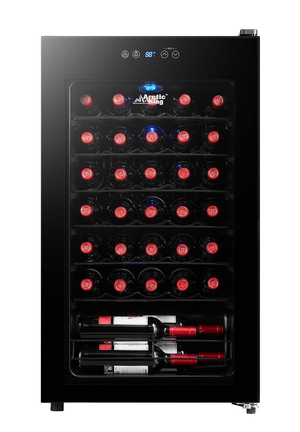 Arctic King Premium 34-Bottle Wine Cooler Mini Fridge