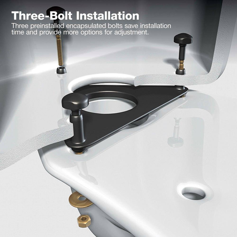 Toilette allongée extra haute KOHLER Highline Arc 2025, 1,28 gallons par chasse d'eau, blanche avec siège