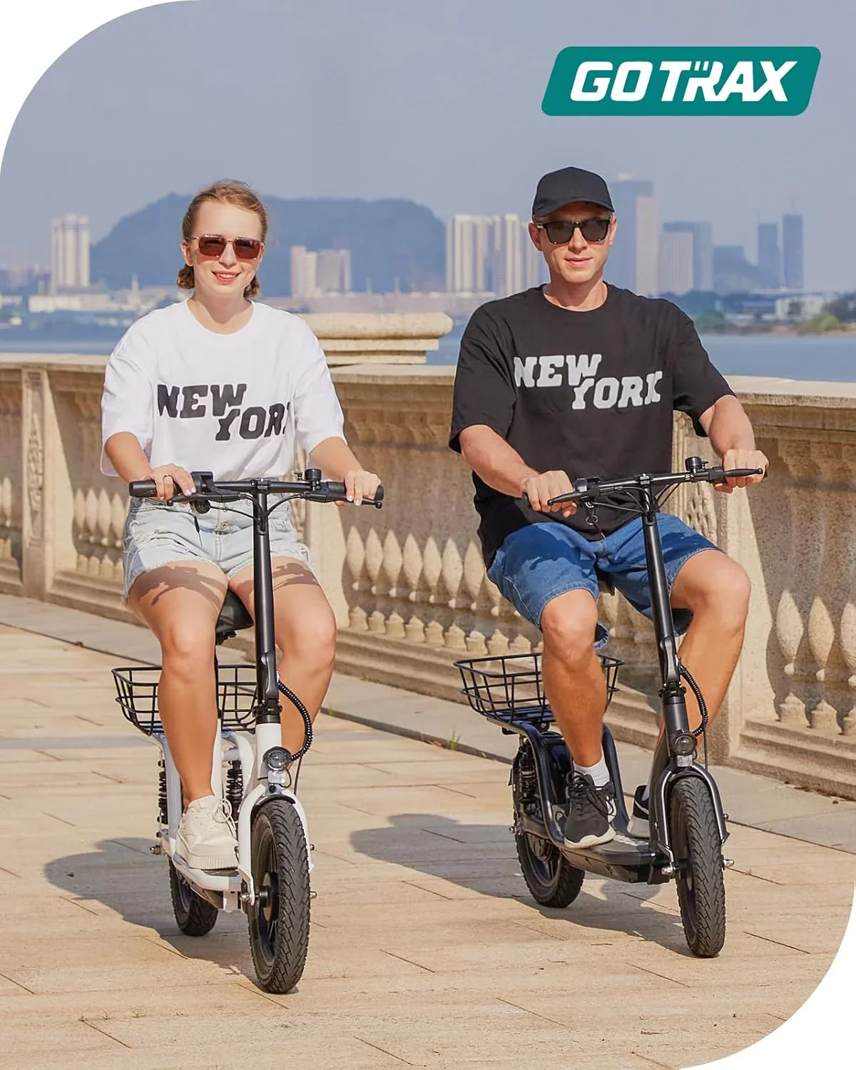Trottinette électrique Gotrax pour adultes avec siège, autonomie maximale de 30 à 40 km, pneus tout-terrain, larges pédales