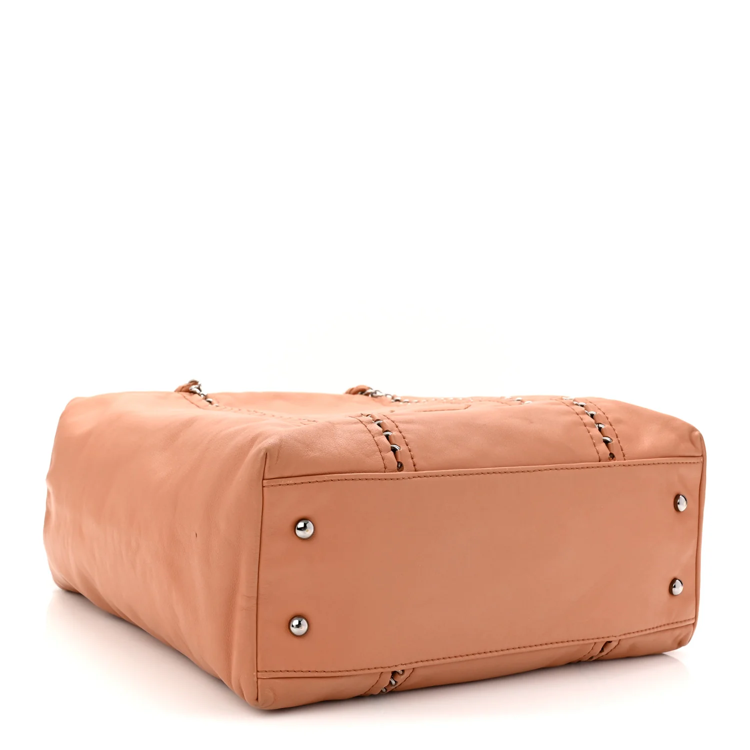 Smooth Calfskin Luxe Ligne Tote Dark Beige