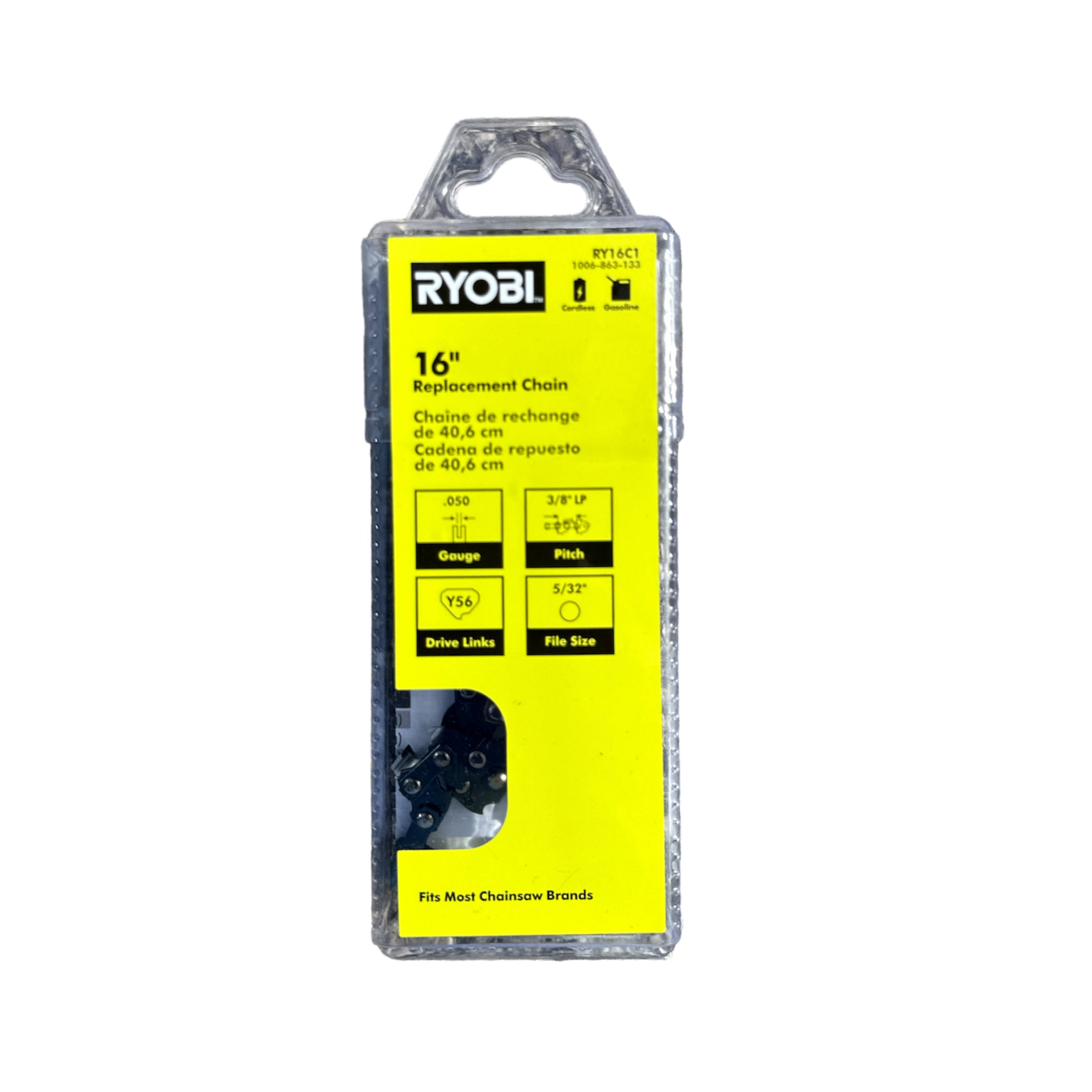 Ryobi 14 in. 0.050-Gauge Replacement Full Complement Standard Chainsaw Chain, 52 Links (Single-Pack)