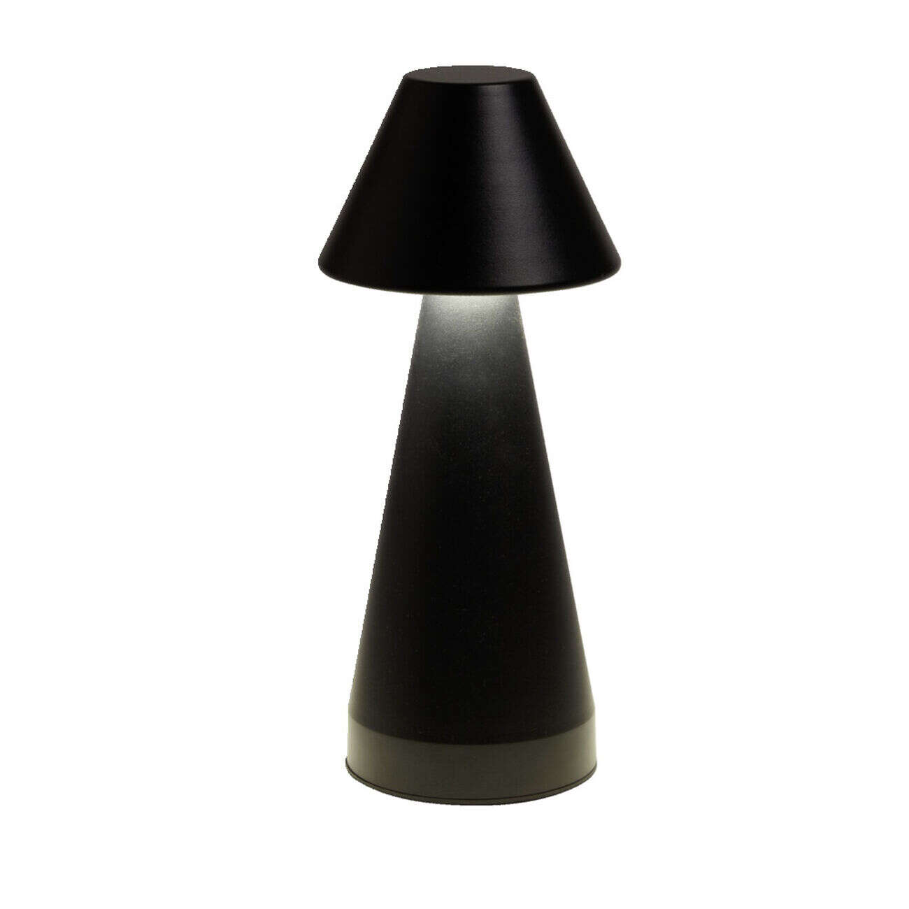 Lampe de table Conni USB tactile noire Ø9,5xH22,5cm