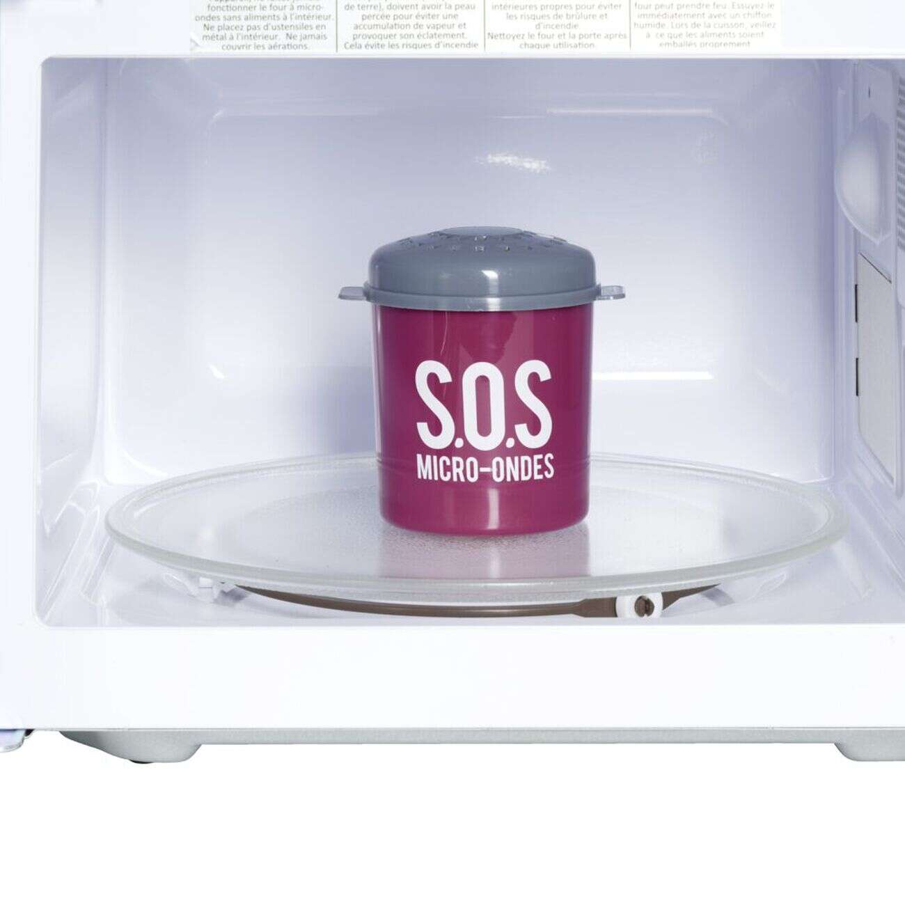 Nettoyeur pour micro-ondes 120ml plastique 8x7xH9cm