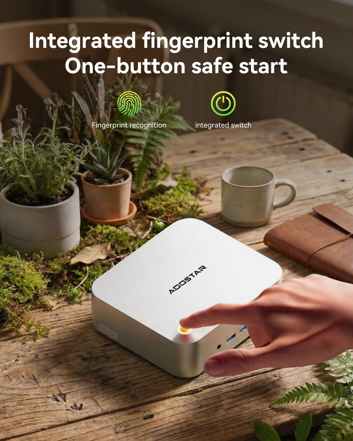 AOOSTAR MACO AMD R7 PRO 8845HS Mini PC with 32GB DDR5 RAM 1TB NVME SSD Mini Desktop Computer  OCULINK/ 2*USB4(PD|8K@60Hz)/HDMI2.1/1 xDP 1.4  2X 2.5G LAN 2*M.2 Slots