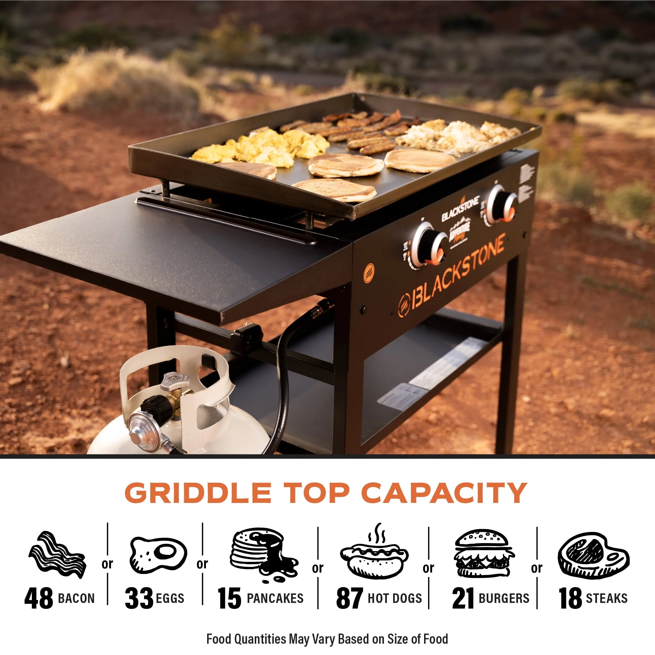 Adventure Ready 2 Burner 28" Griddle Cooking Station Image 5