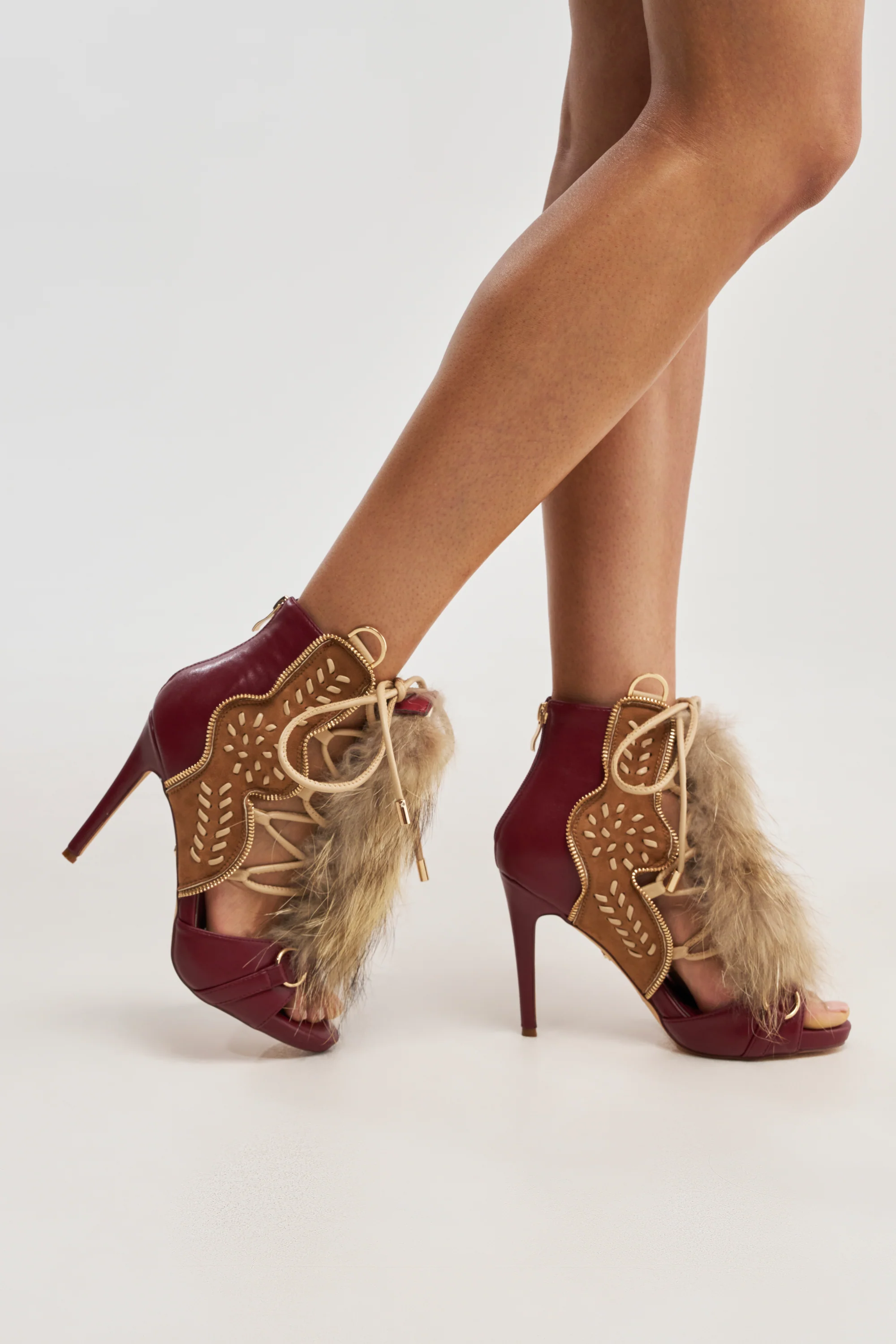 AZALEA WANG SHAINY MULTI MATERIAL SANDAL - Akira Store