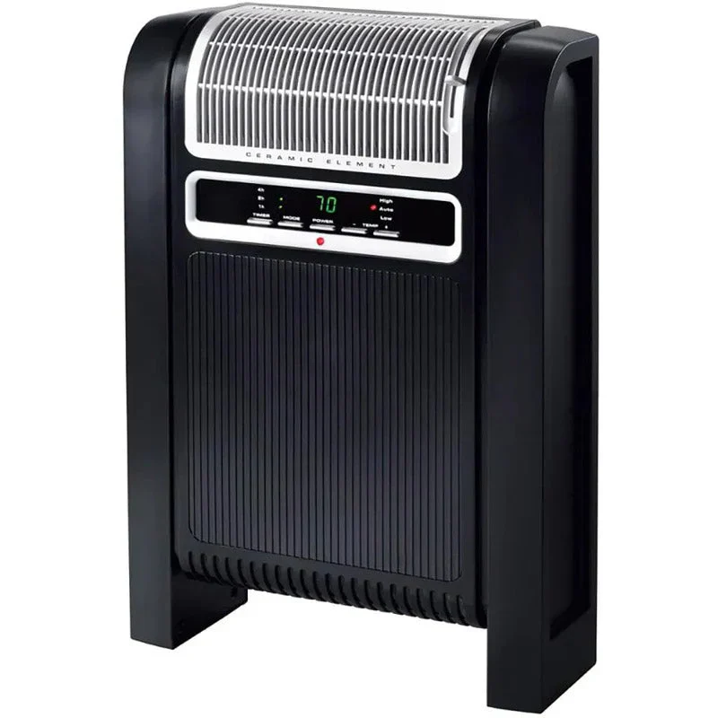 Chauffage d'appoint cyclonique céramique portable 1500 W à commande numérique, noir