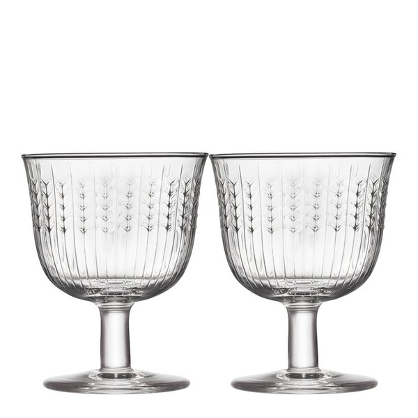 Swedish Grace glass på stett 28 cl 2 stk klar