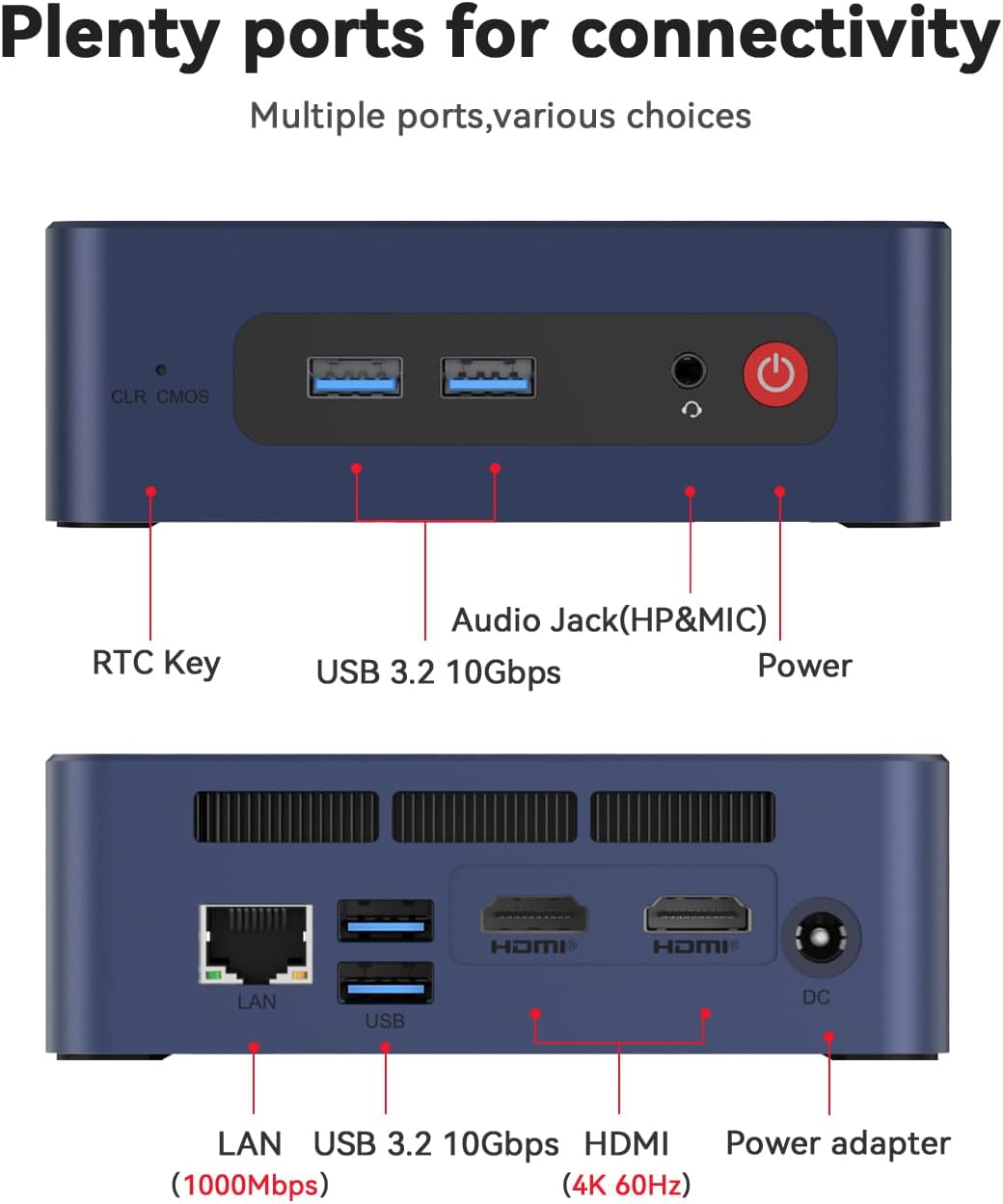 Beelink SER3 Mini PC  AMD Ryzen 3 3200U(up to 3.5GHz) 2C/4T  Mini Computer 16GB DDR4 RAM 500GB SSD  Mini Desktop Computer 4K@60Hz Dual HDMI Display WiFi6/BT5.2/WOL/HTPC/W-11 Pro