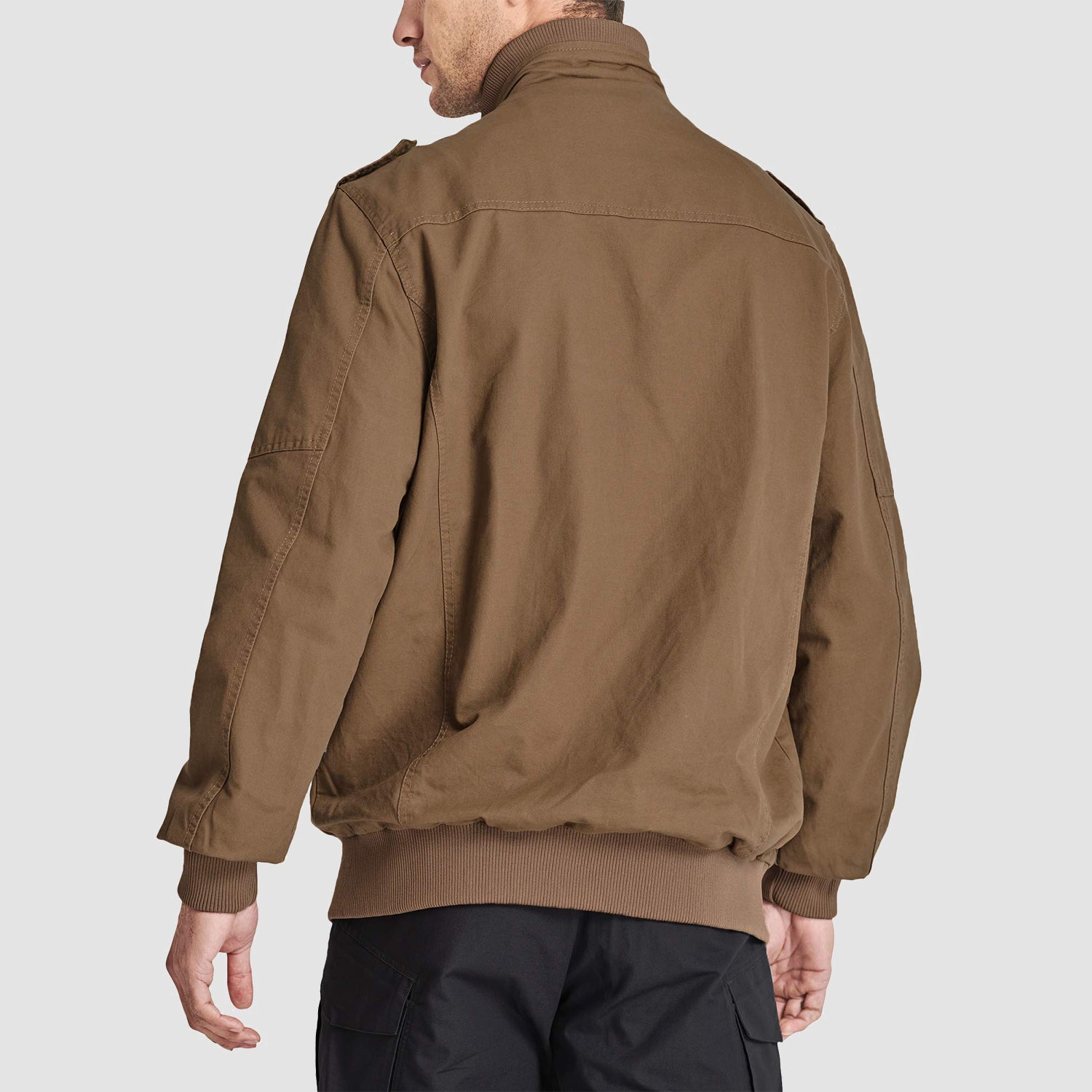Veste cargo en coton pour homme, col montant, veste tactique légère, coupe-vent, 4 poches