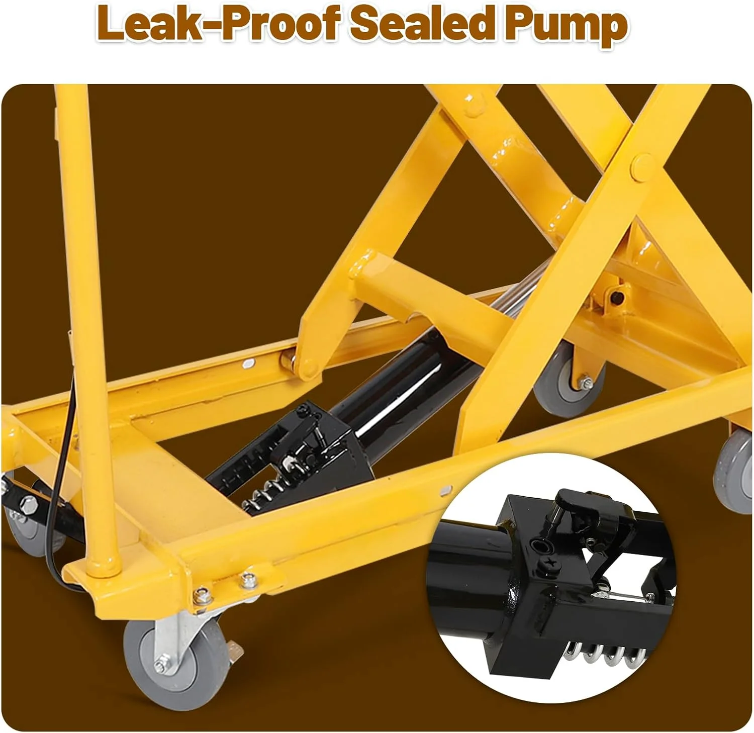 Hydraulic Lift Table Cart 500 lbs Manual Double Scissor Lift Table 50" - Image 10