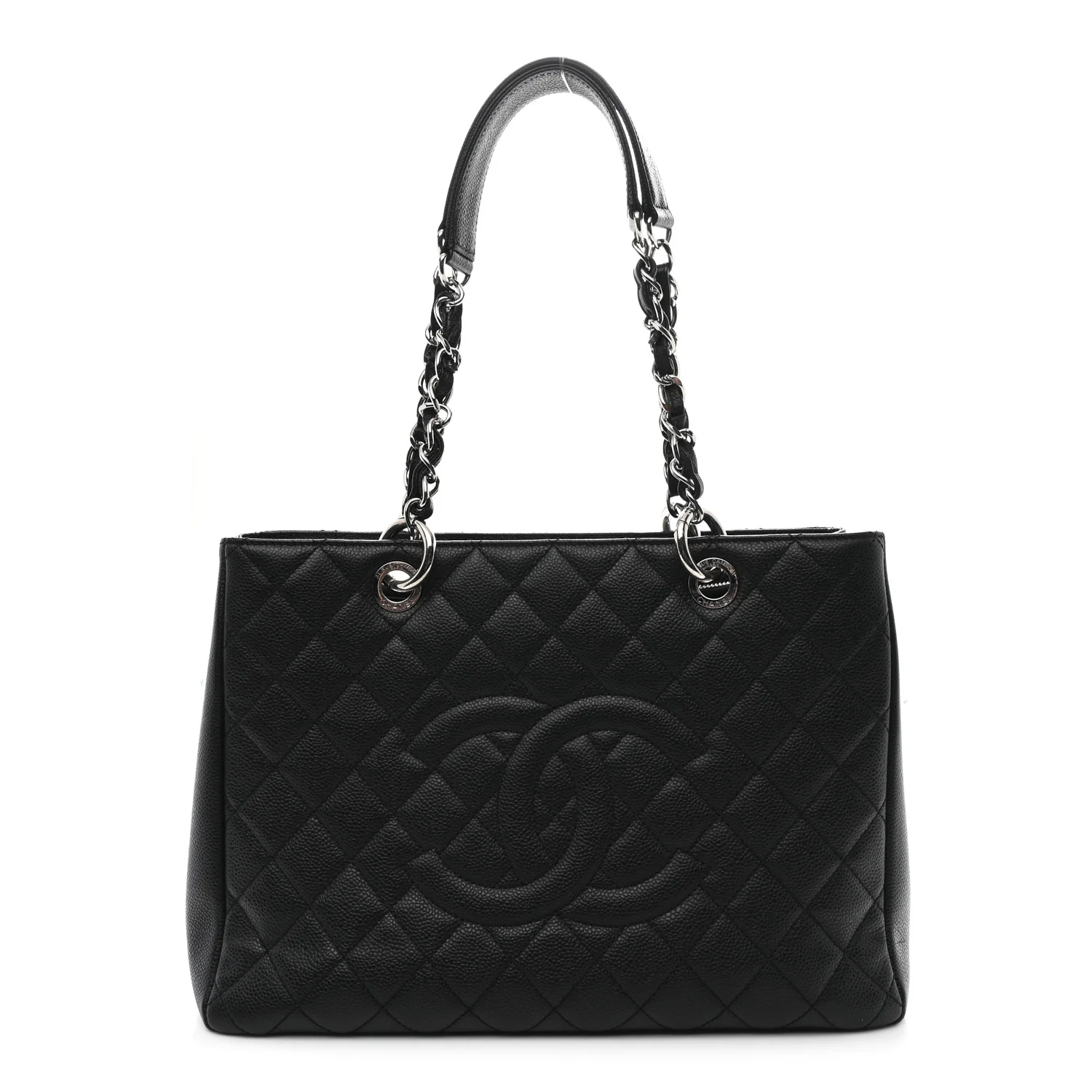 Caviar Quilted Grand Shopping Tote GST Black