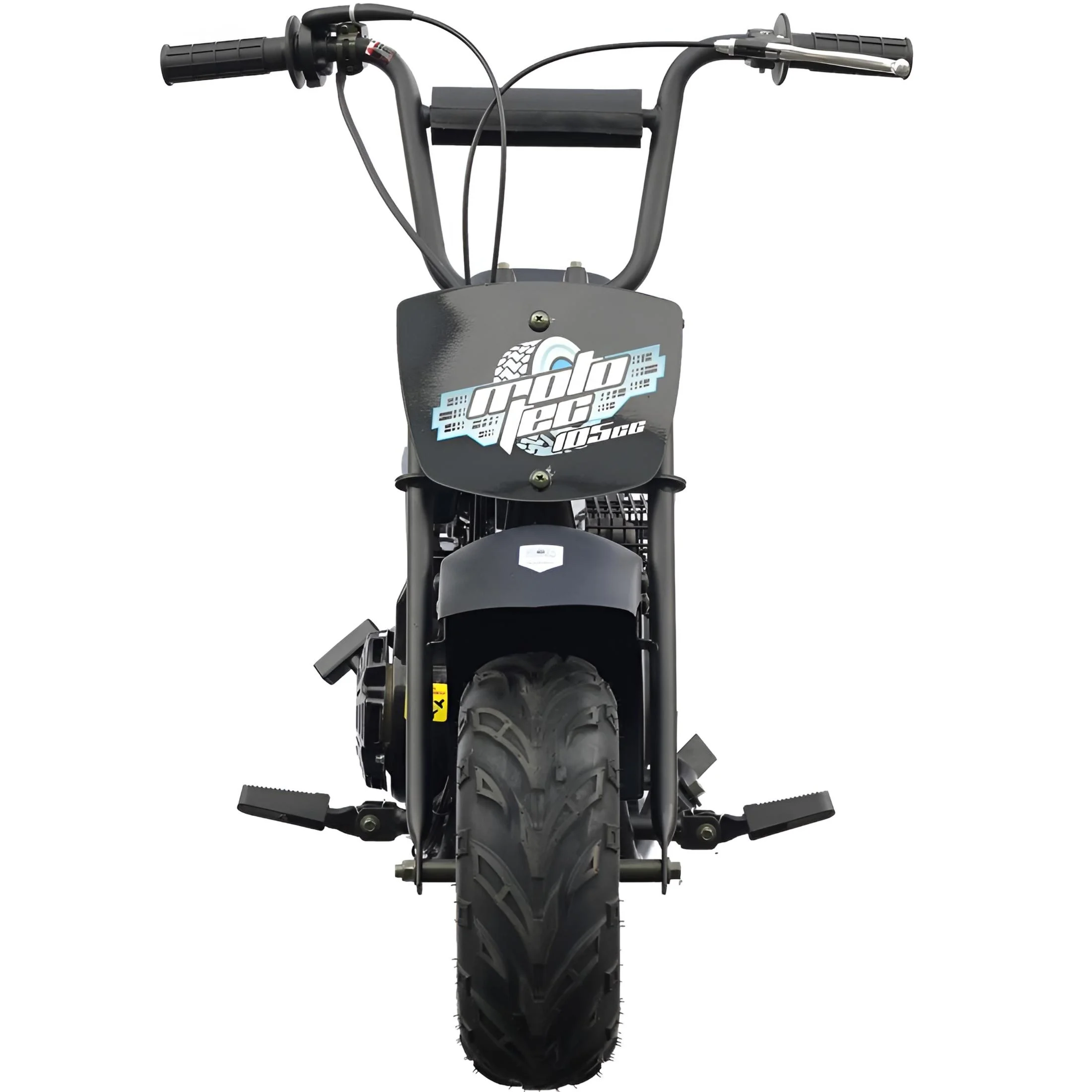 Mototec 105 Cc 3.5 Hp Gas Powered Mini Bike Max Speed 23 Mph Weight 110 lb, Gray