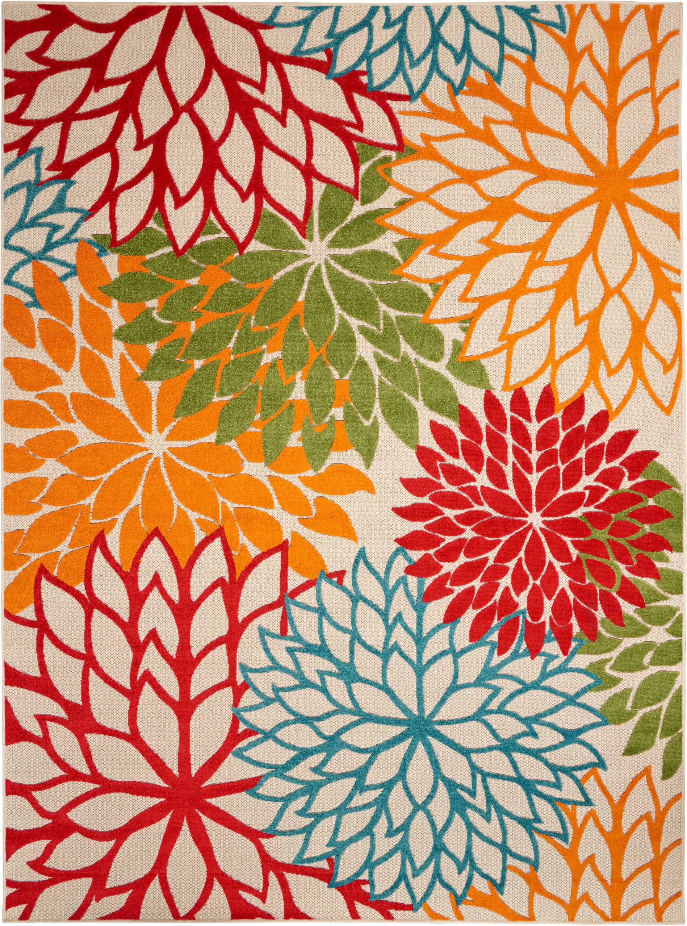 Nourison Aloha Green Indoor/Outdoor Area Rug; 3'6'' x 5'6''