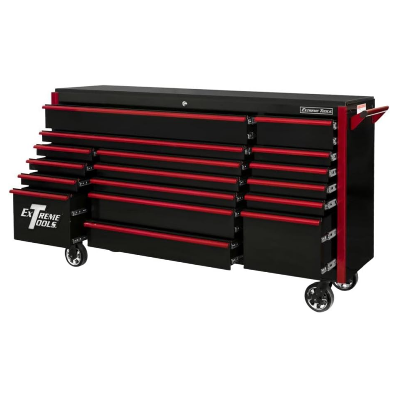 Armoire à roulettes Extreme Tools série Rx, 183 cm x 76 cm, noire
