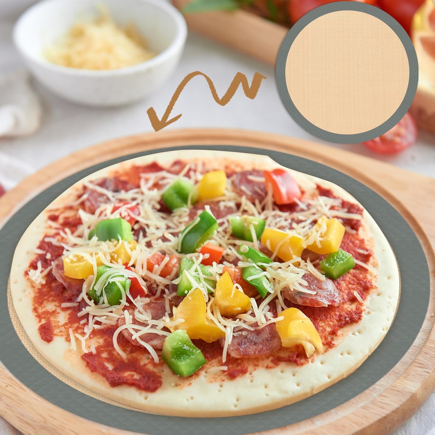 Koolstoffs Silicone Baking Mat Set of 4, Nonstick and Reusable