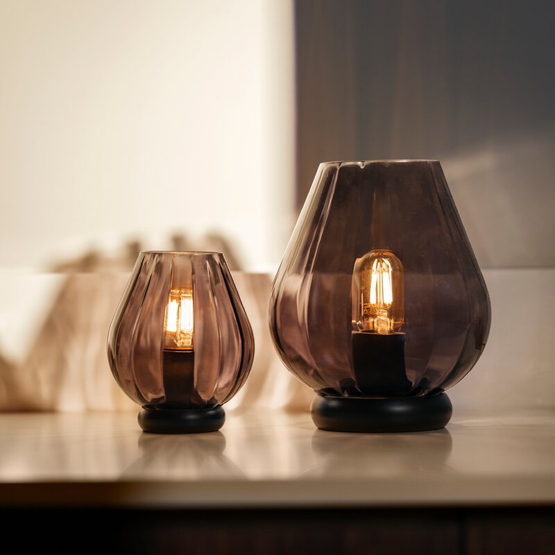 Rocks XO bordlampe 20,4 cm koksgrå