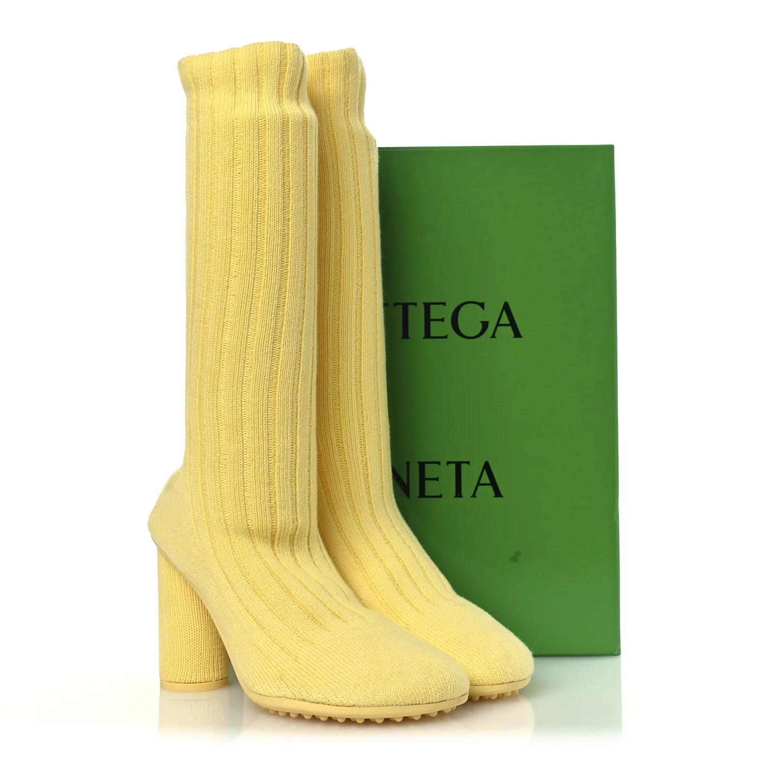 Cotton Knit Atomic Boots 40 Lemonade