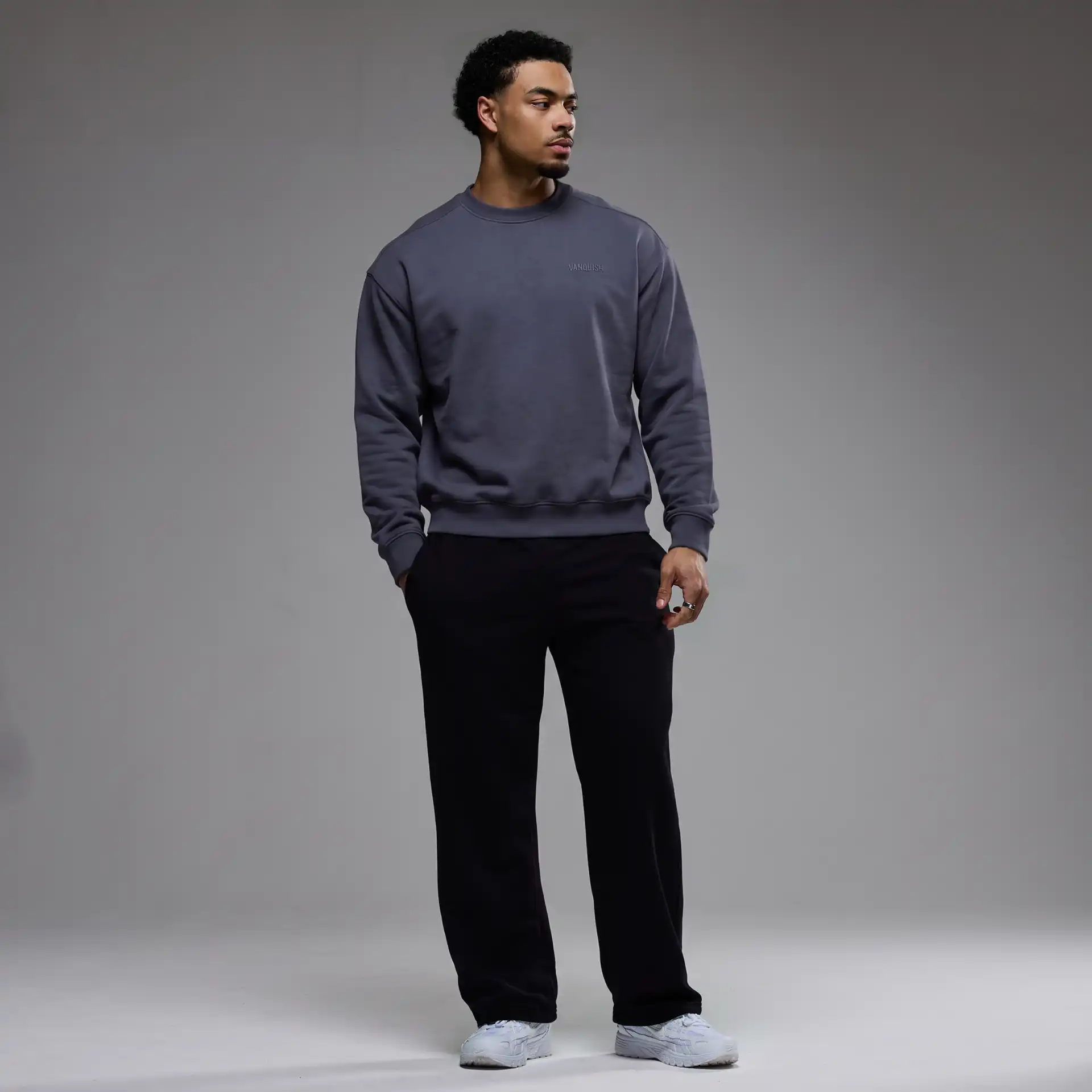 EVOLVE DARK GREY OVERSIZED SWEATER