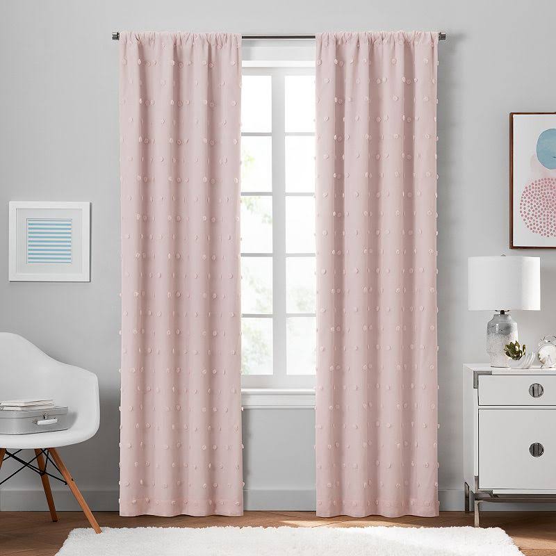 The Big One Tufted Dot Blackout Window Curtains - Pink - 2 ct