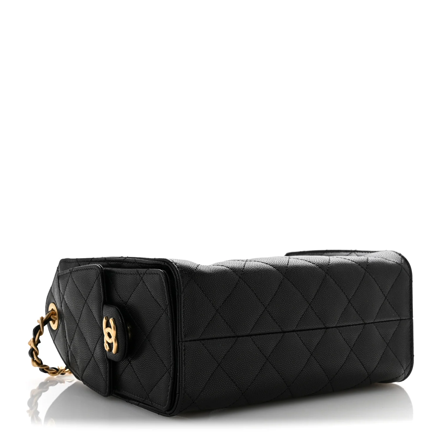 Caviar Quilted Mini Chanel 25 Handbag Black