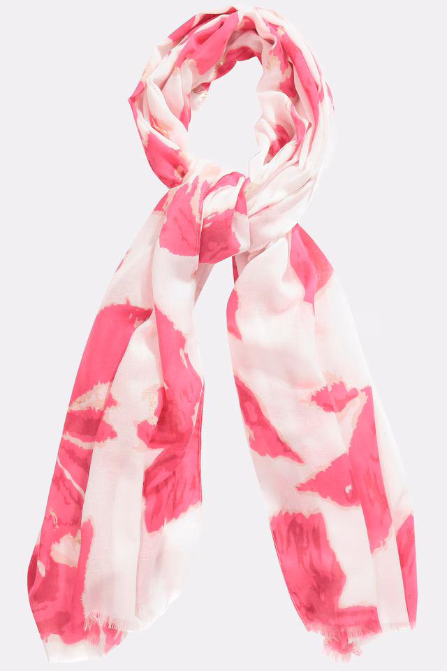 Pink White Glitter Scarf