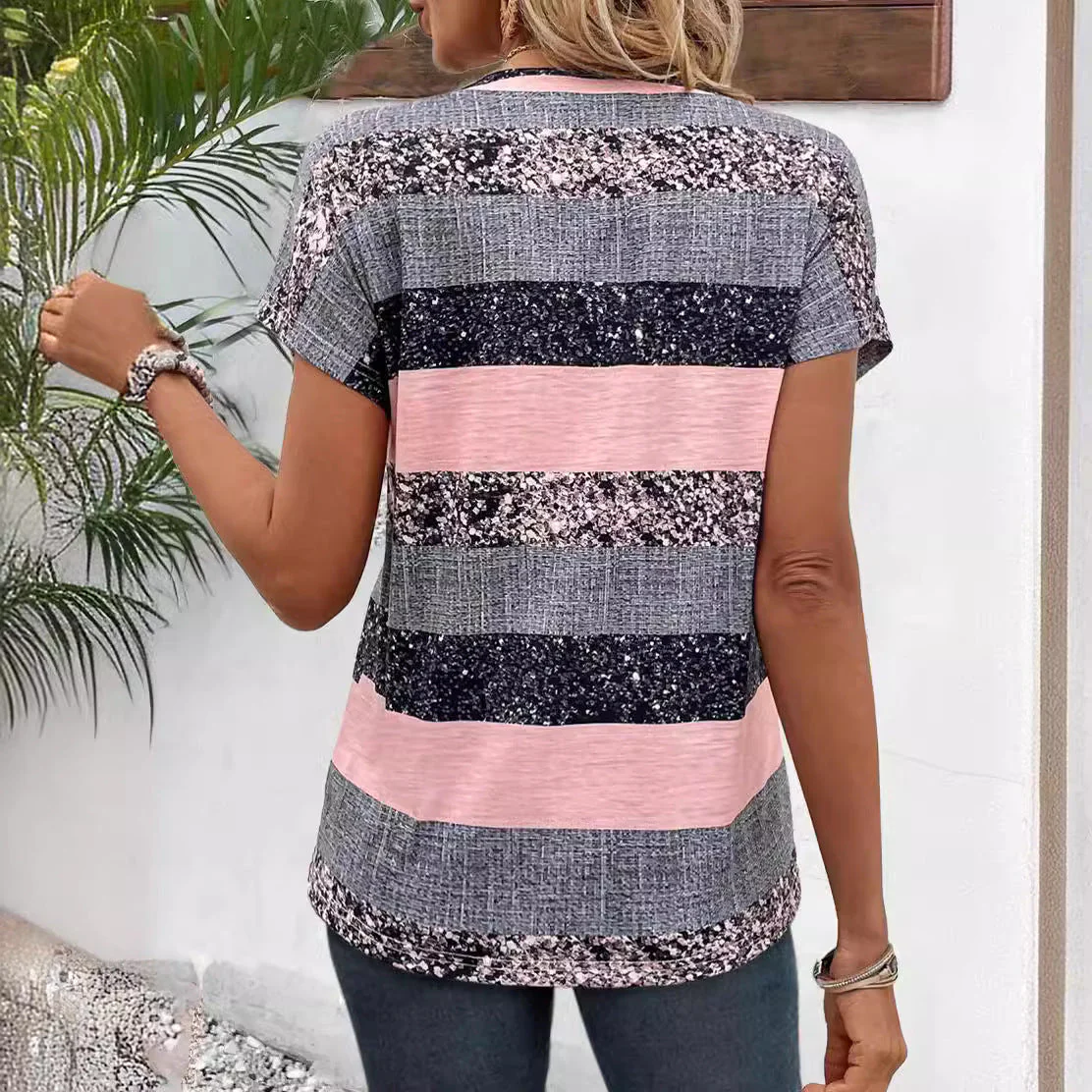 Poppie - Blouse Rayée Élégante