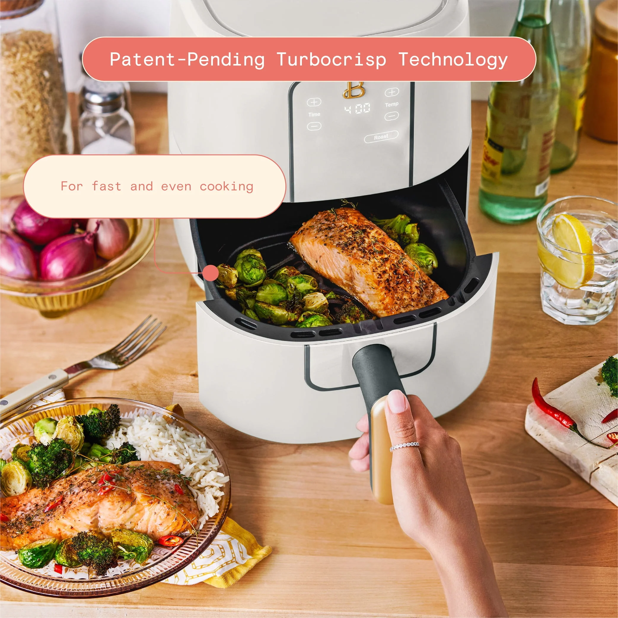 3 Qt Air Fryer with TurboCrisp Technology, White Icing by - Image 6