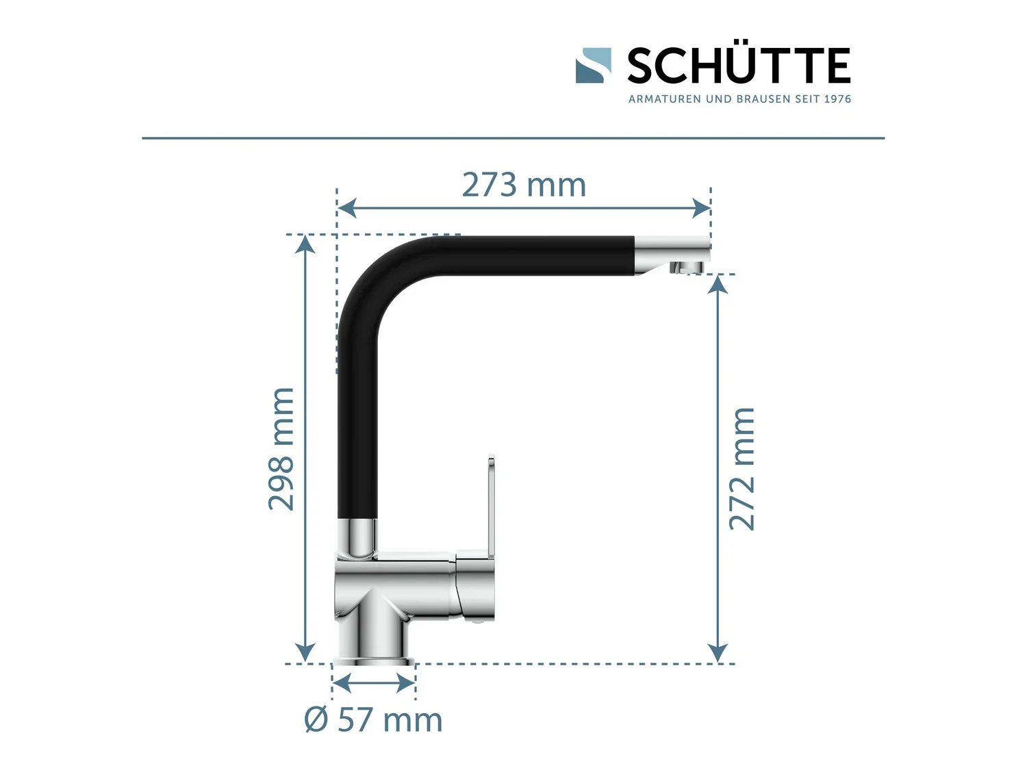 Schtte Mitigeur robinet de cuisine RIO, avec bec rtractable