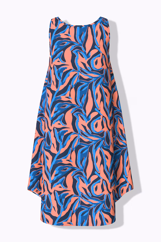 Abstract Print Sleeveless Dress