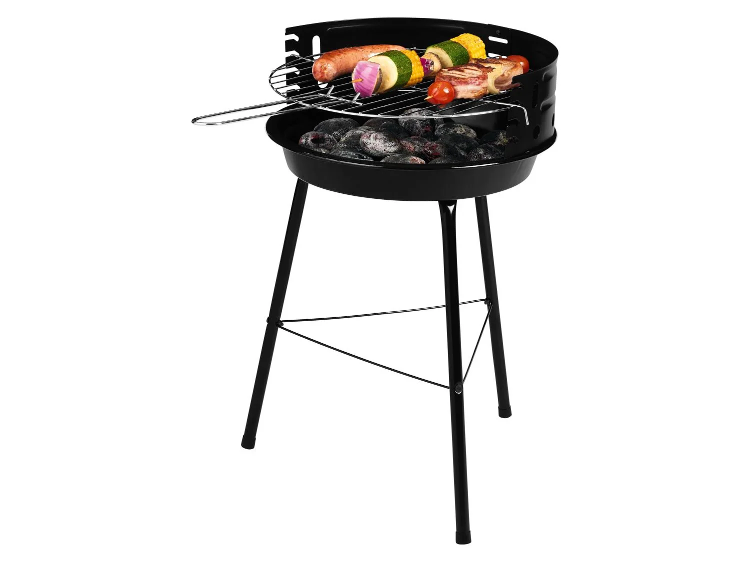 GRILLMEISTER Barbecue rond au charbon de bois,  33 cm