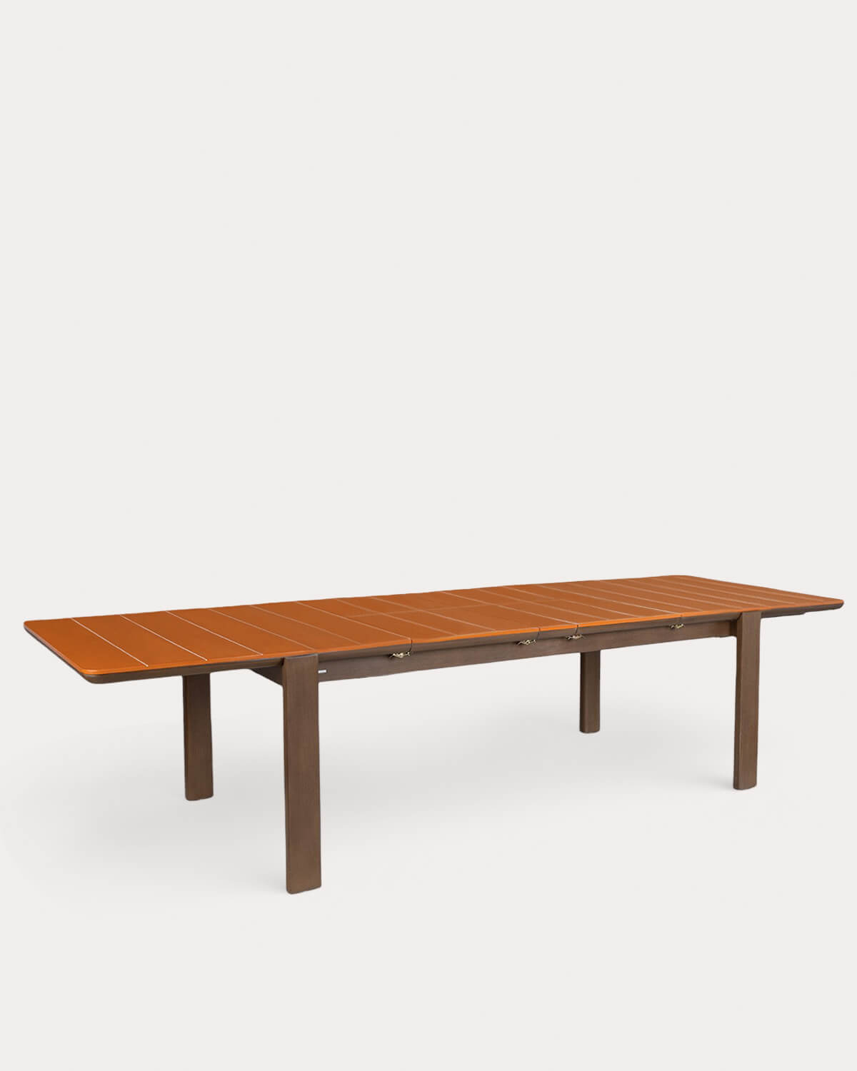 Ubel - Mesa Extensible Rectangular de Exterior de Cemento y Madera de Acacia (225-330x100 cm) Ubel