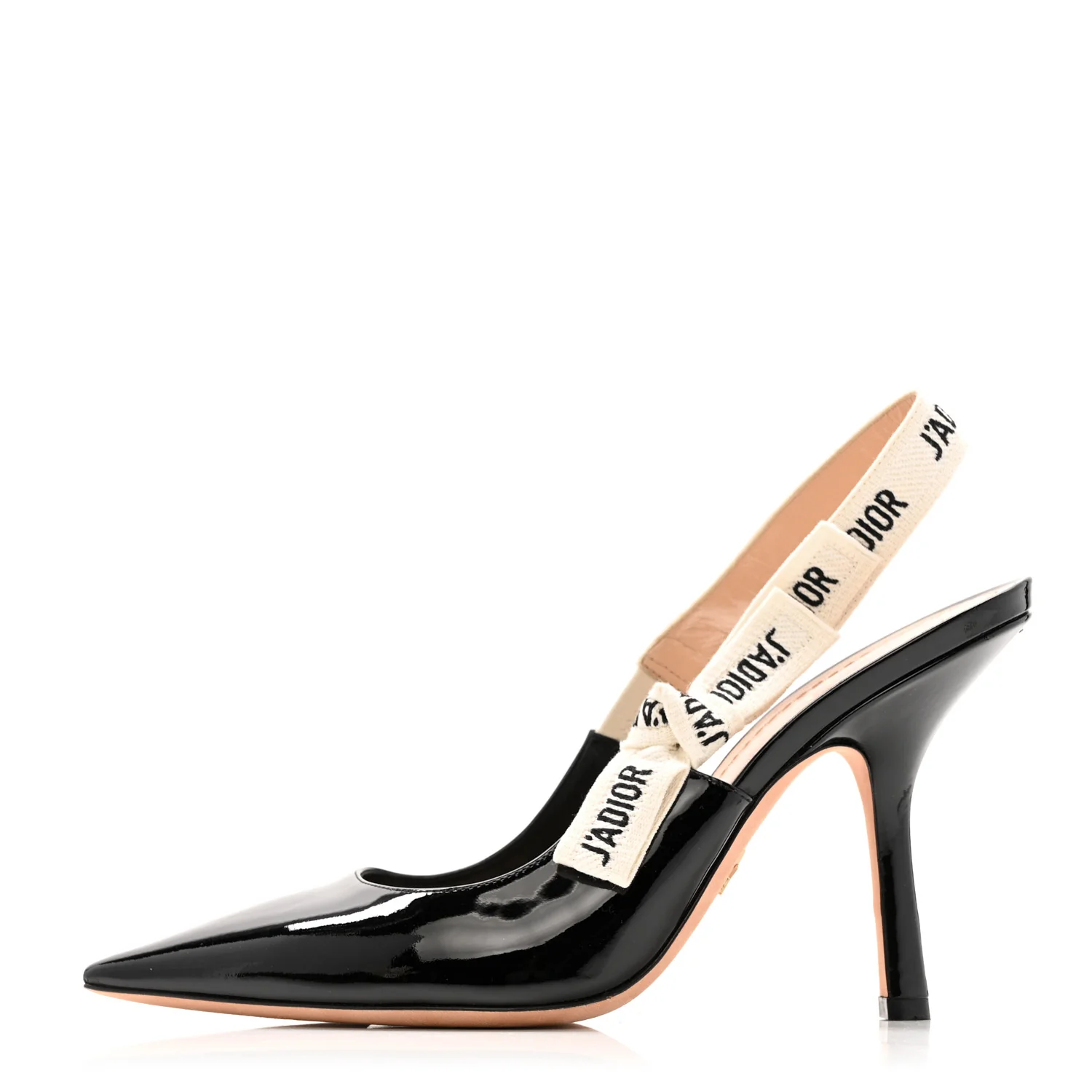 Patent Ribbon J'Adior Slingback 100mm Pumps 39 Black